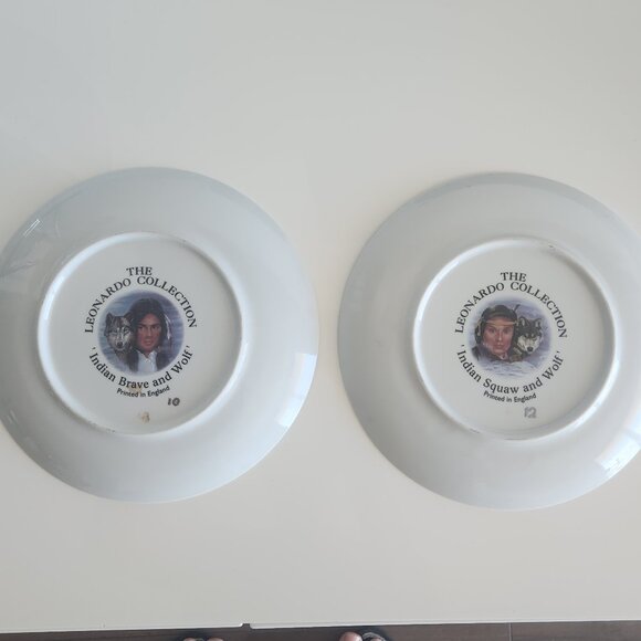 LEONARDO COLLECTION Indian Squaw Wolf Native American Legends Hamilton Plate SET - Picture 7 of 7